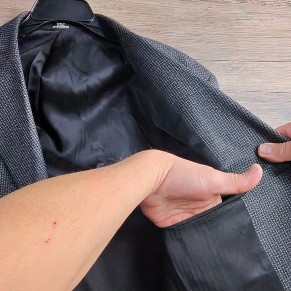Haggar Charcoal Gray Textured Jacket Blazer - Picture 12 of 14